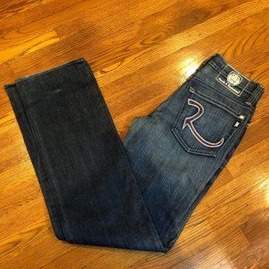 Rock & Republic Size 29 Neil Logo Embroidered Pocket Denim Casual Everyday Jeans